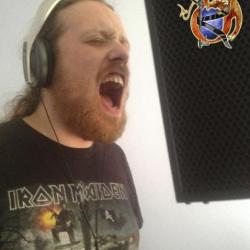 Paul Andrews recording back vocals